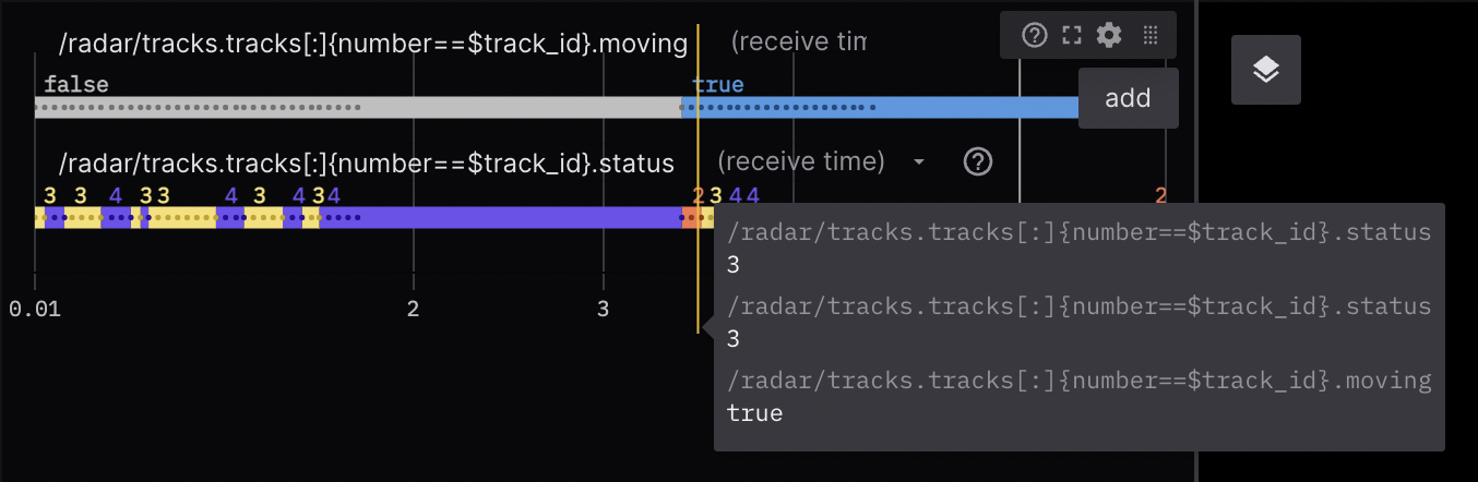 hover on state transitions panel